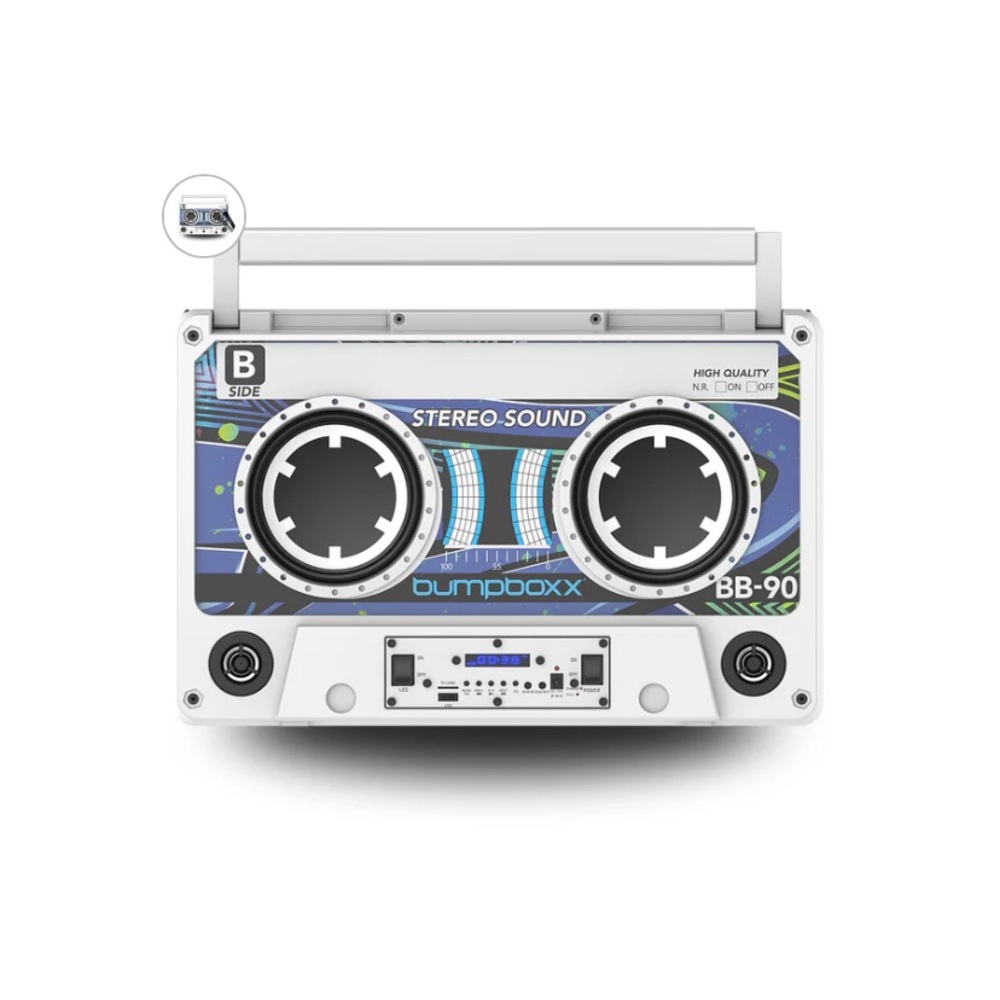 BB-90 White Portable Bluetooth Boombox 
New in box